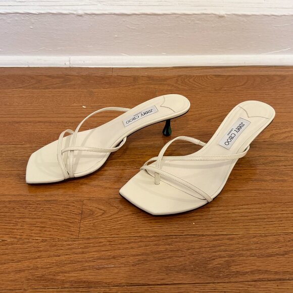 Jimmy Choo Etana Mule 50 Leather Sandal Women's Size 41 - Picture 3 of 8